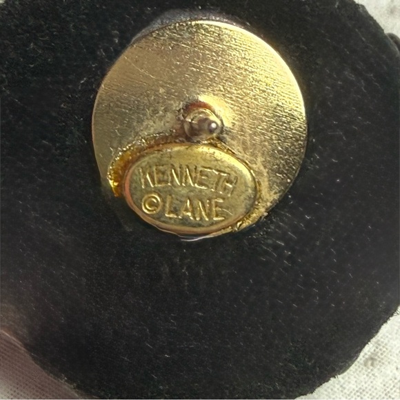 Vintage Kenneth Lane Black Beaded Earrings Pierced Dangle EUC - Picture 4 of 6